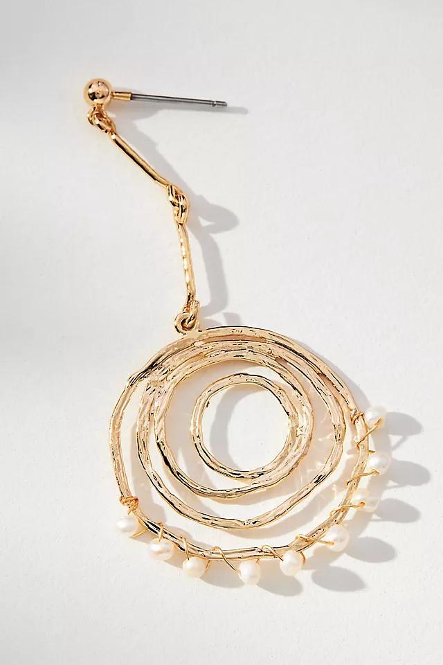 Pearl Spiral Drop Earrings Product Image