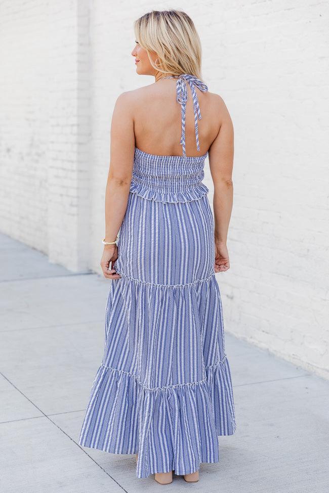 All I Want Is You Blue Striped Maxi Dress FINAL SALE Product Image