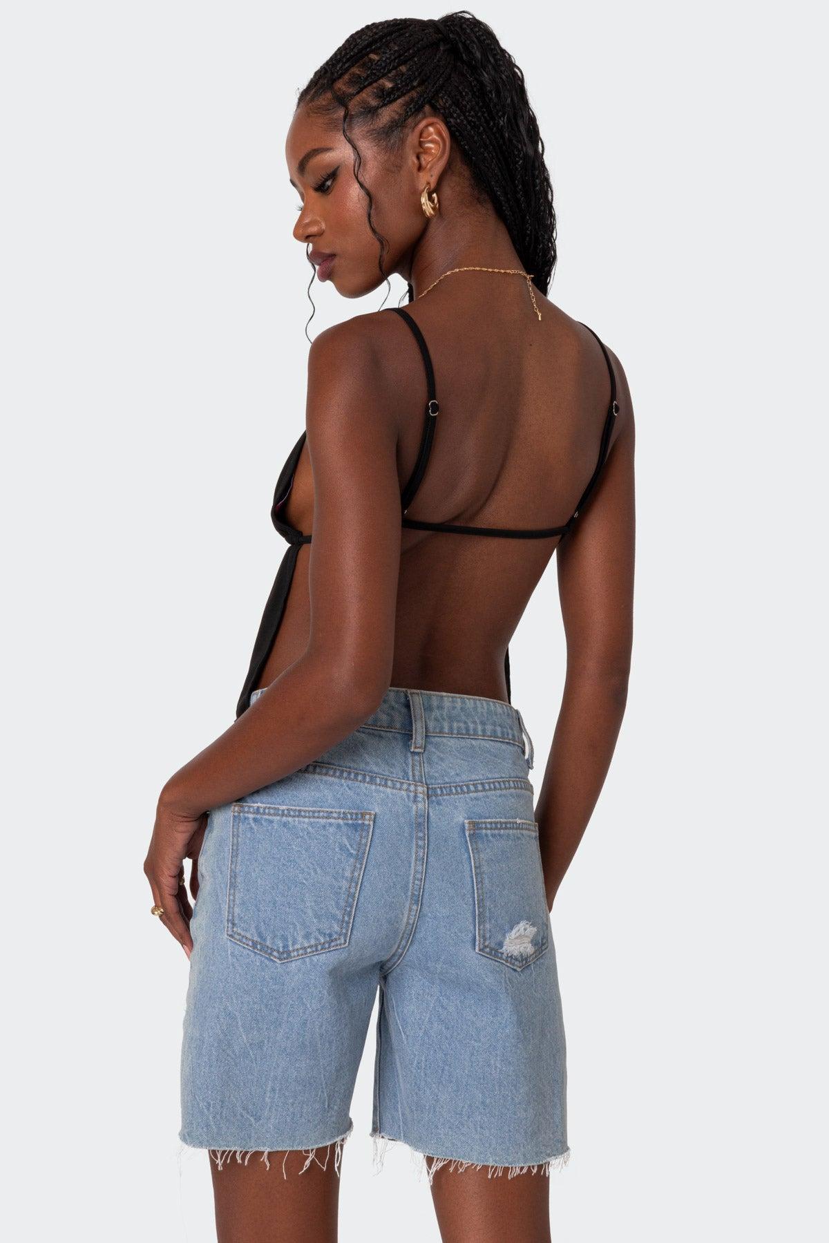 Rylee Tie Front Open Back Top Product Image