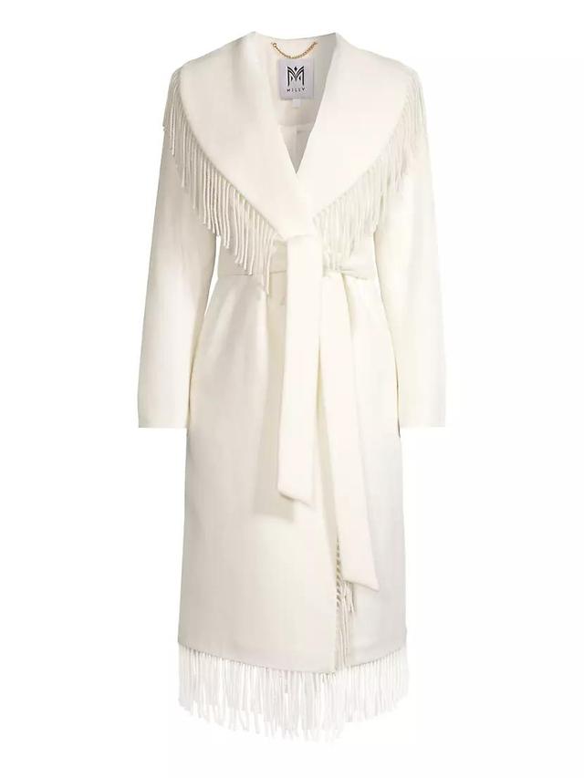 Fringe Wool-Blend Coat Product Image