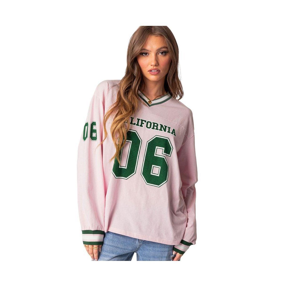 Womens Cali Oversized Baseball T-Shirt Product Image