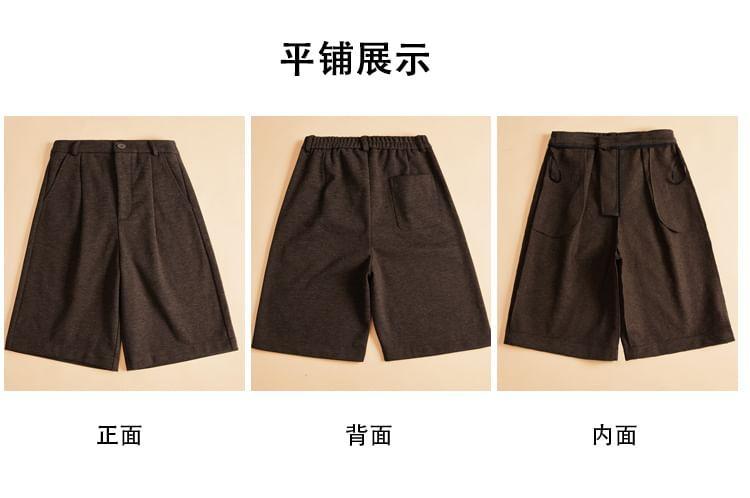 High Waist Plain Shorts Product Image