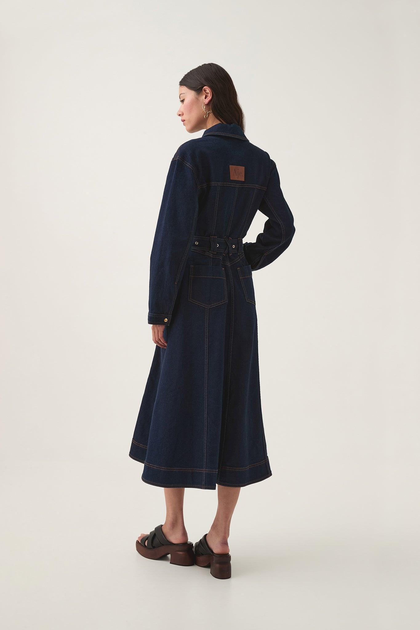 Resonance Denim Midi Dress Product Image