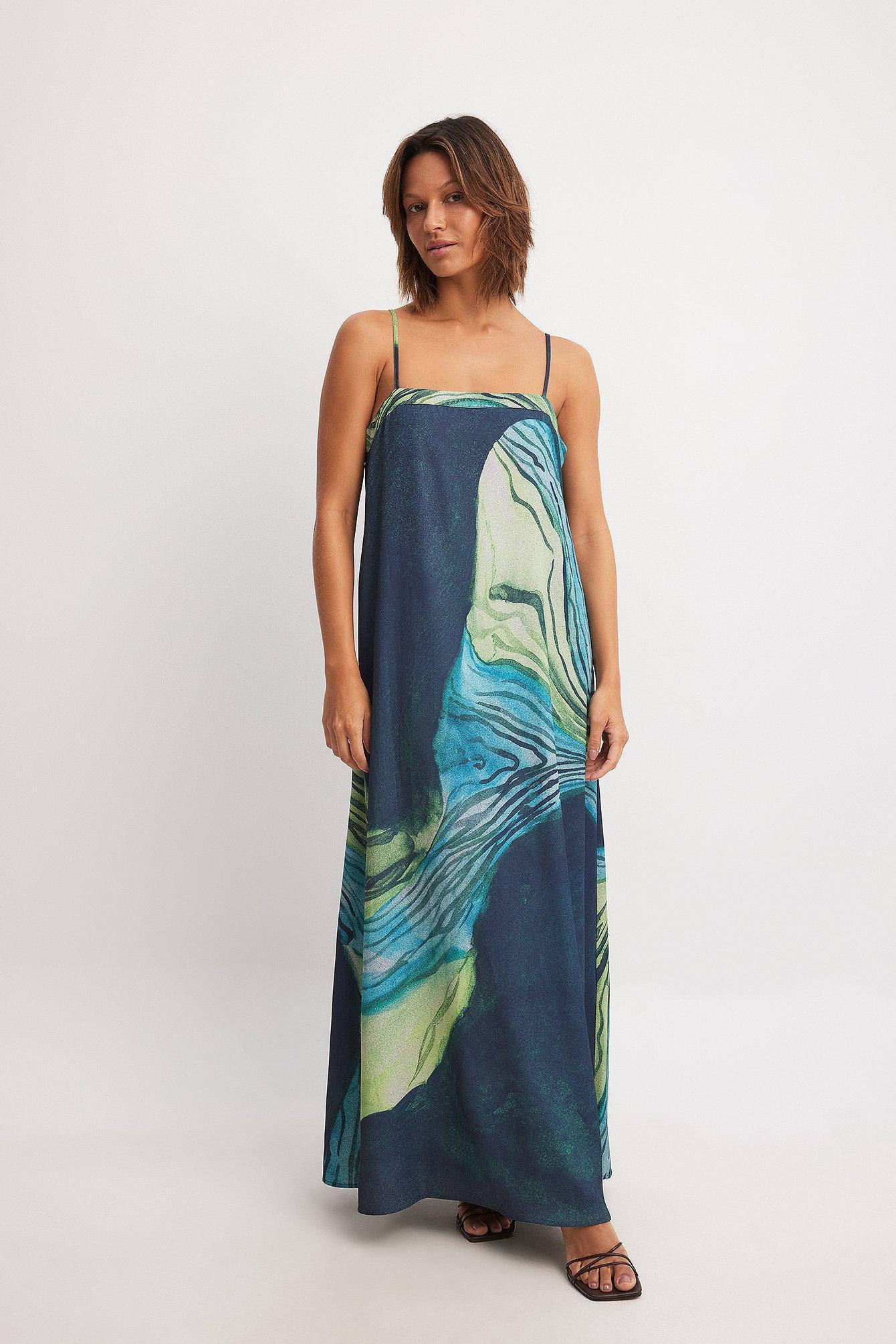 Flowy Printed Maxi Dress Product Image