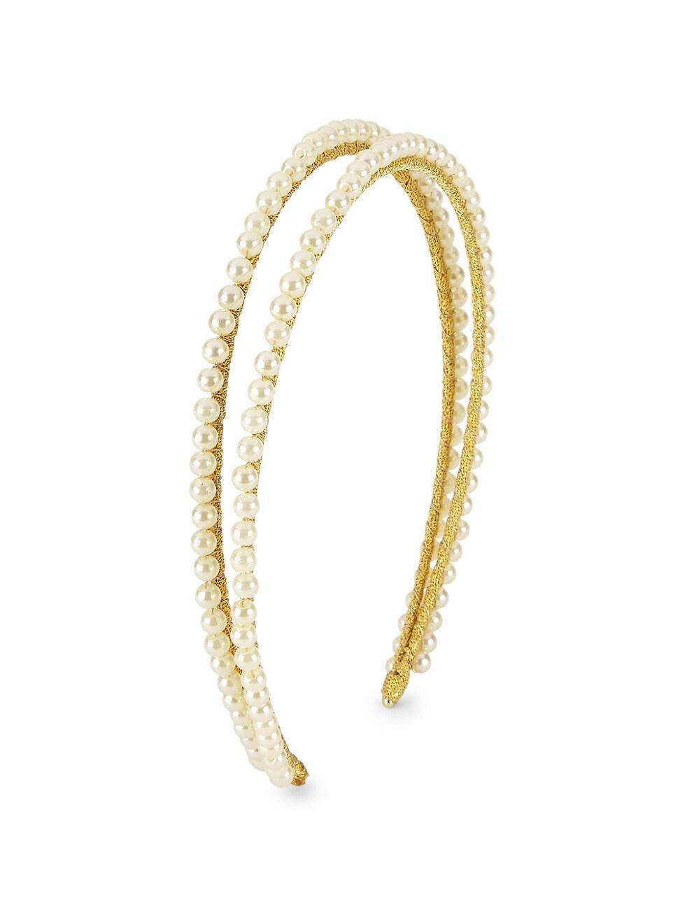 Womens Gitta Faux Pearl Double Headband Product Image