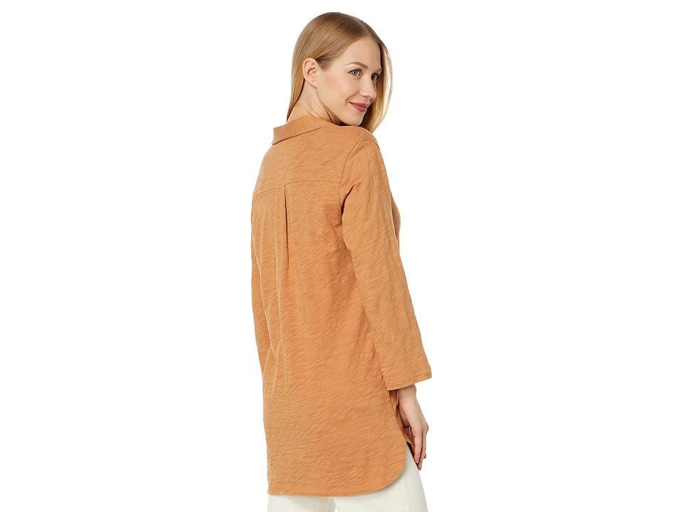 Lilla P Button-Down Tunic (Toast) Women's Clothing Product Image