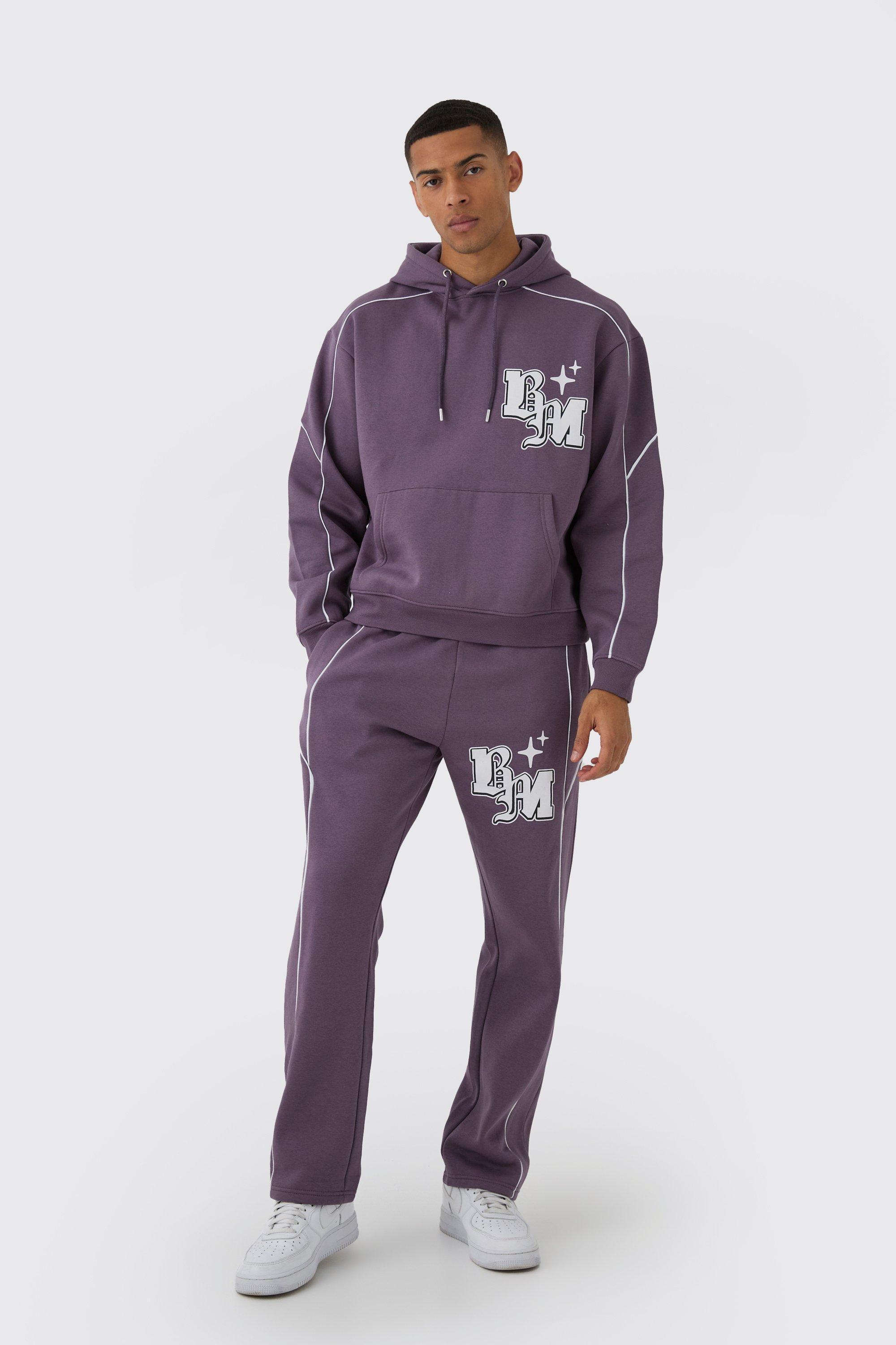 Oversized Boxy Print Tracksuit | boohooMAN USA Product Image