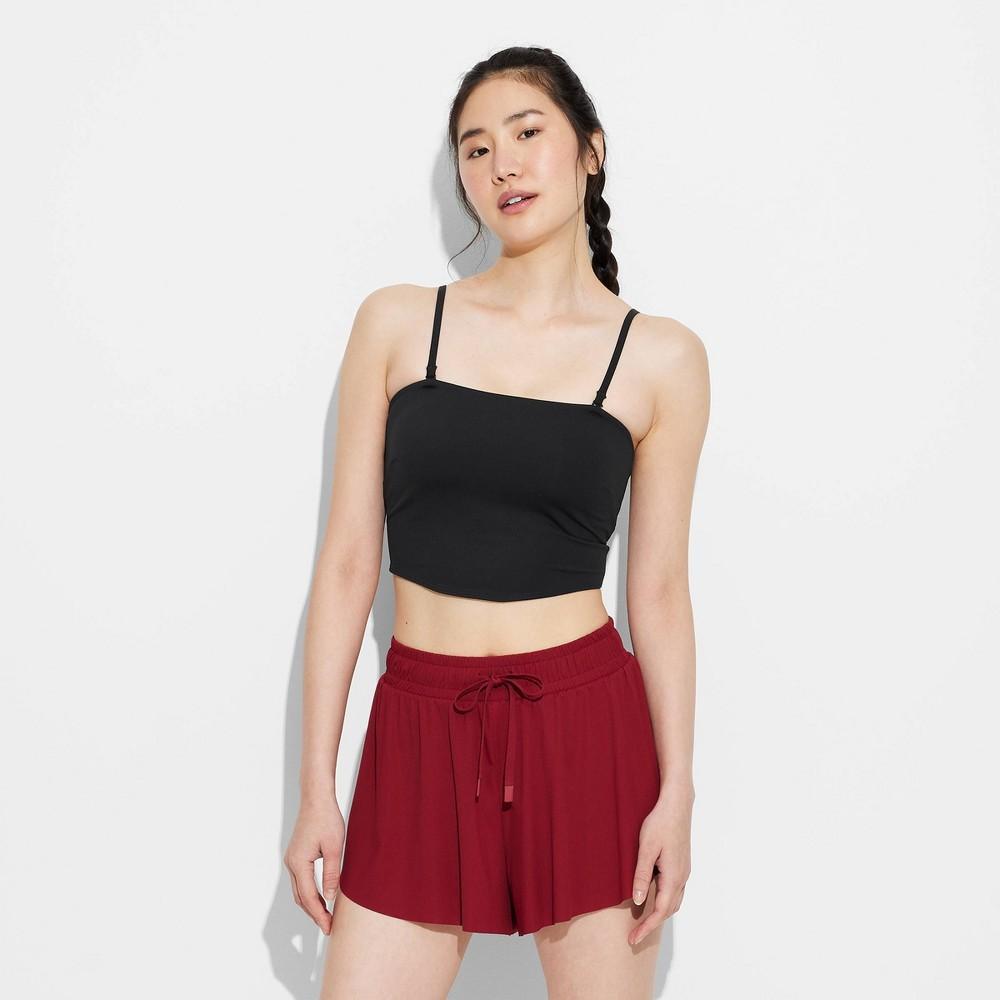 Womens Game Day Removable Strap Tube Top - JoyLab Black L Product Image