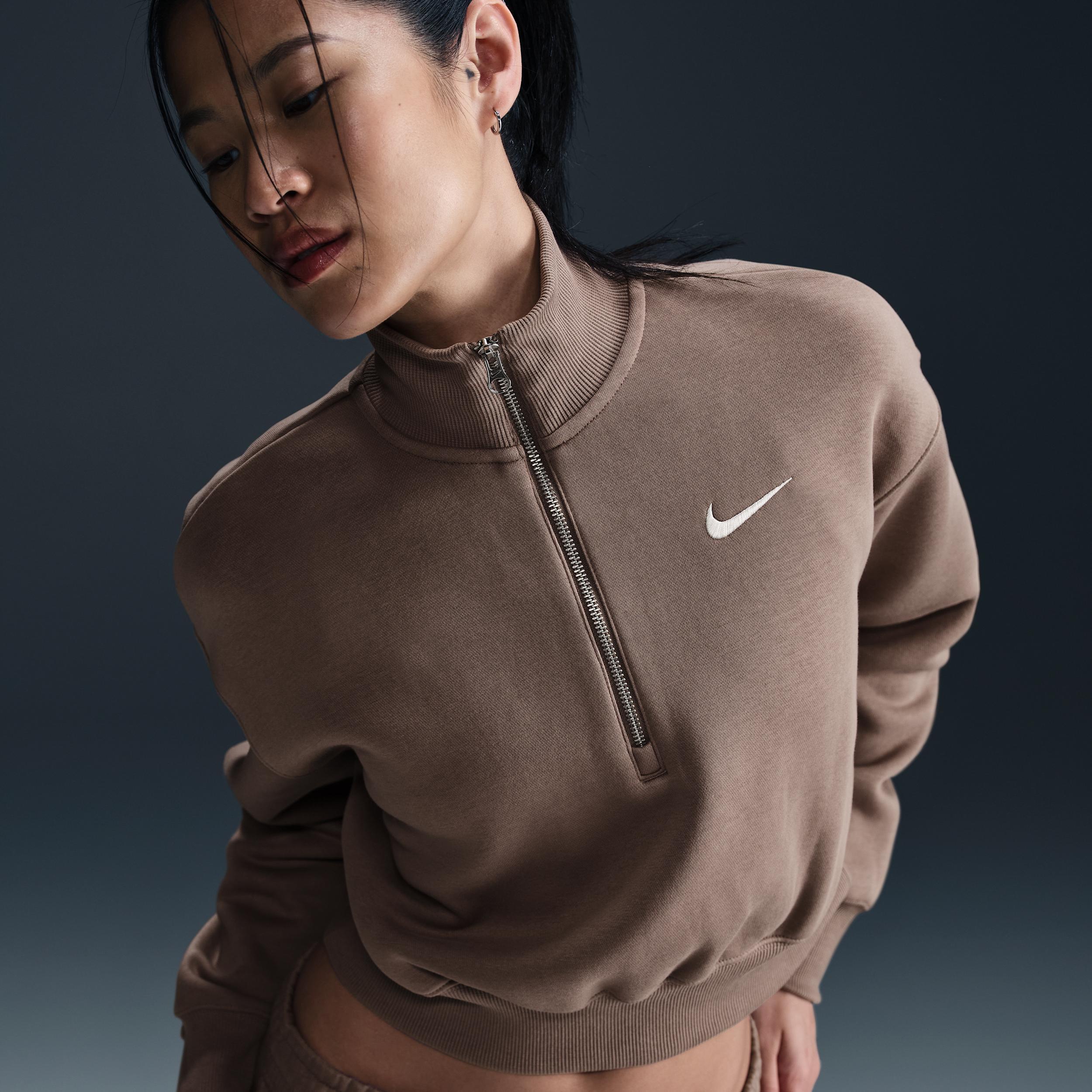 Women's Nike Sportswear Phoenix Fleece 1/2-Zip Cropped Sweatshirt Product Image