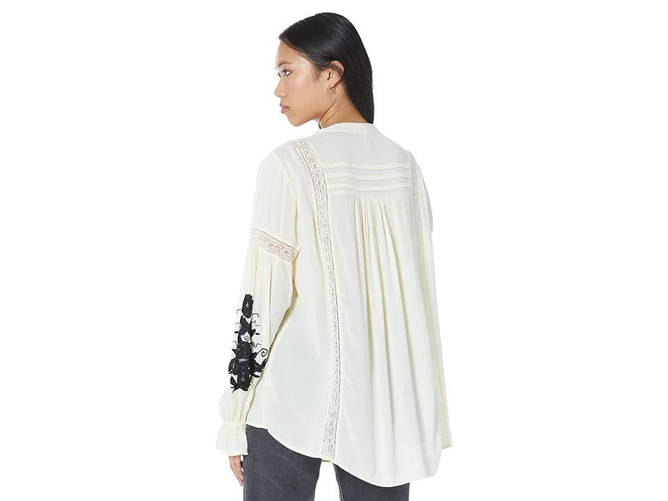 Free People Tusalossa Embroidered Top (Ivory Combo) Women's Clothing Product Image