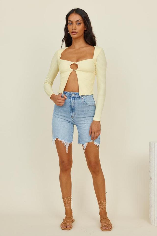 Vice Versa Crop Top Yellow Product Image