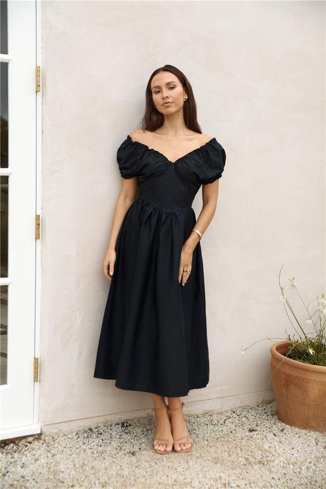 Upon A Dream Midi Dress Black Product Image