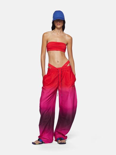 Red, fuchsia and wine long pants Product Image