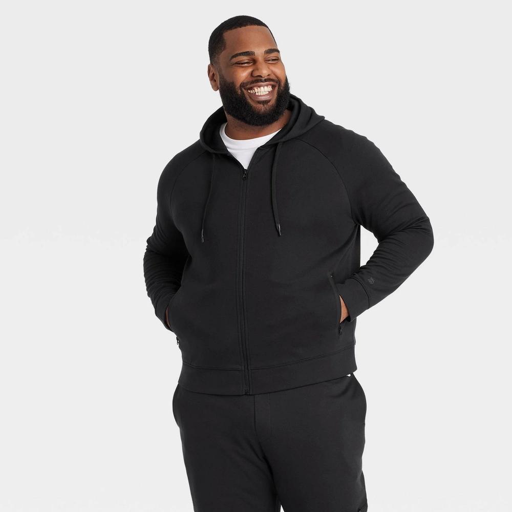 Mens Big Ponte Full-Zip Hoodie - All In Motion Black 2XL Product Image