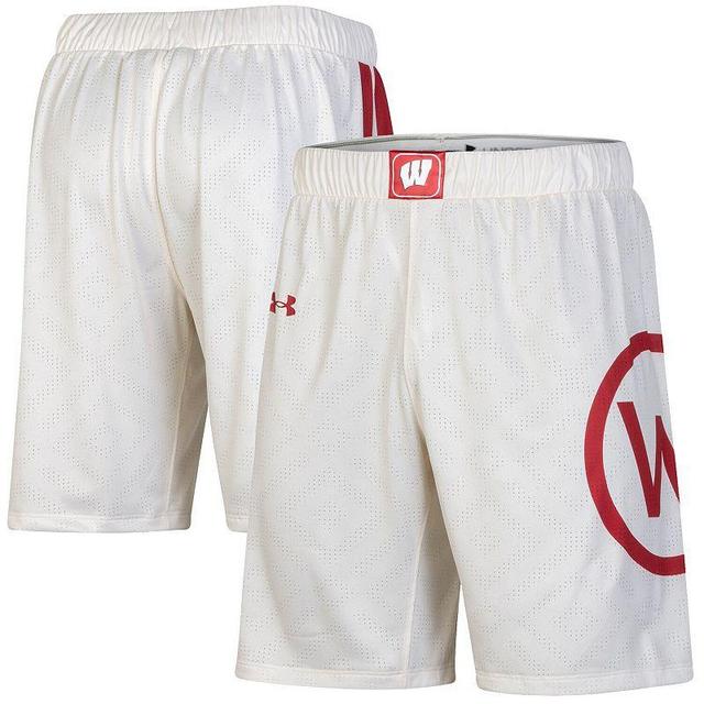 Mens Under Armour Wisconsin Badgers Throwback College Replica Basketball Shorts Product Image