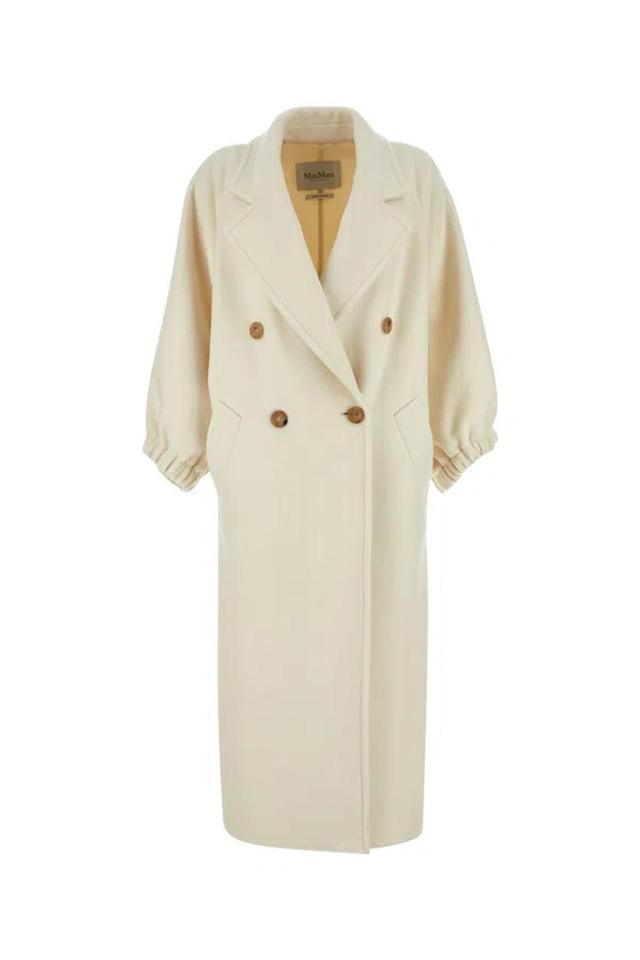 MAX MARA Woman Ivory Cashmere Zaffo Coat In White Product Image