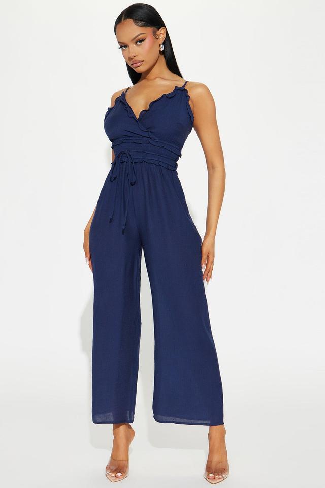 How I Like It Jumpsuit - Navy Product Image