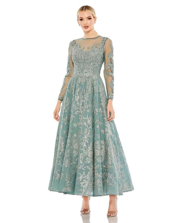 Womens Floral Embellished Cocktail Dress Product Image