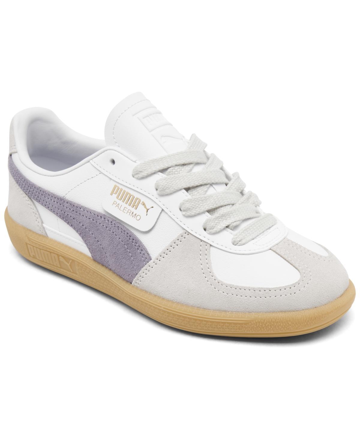 Puma Womens Palermo Leather Casual Sneakers from Finish Line - White Product Image