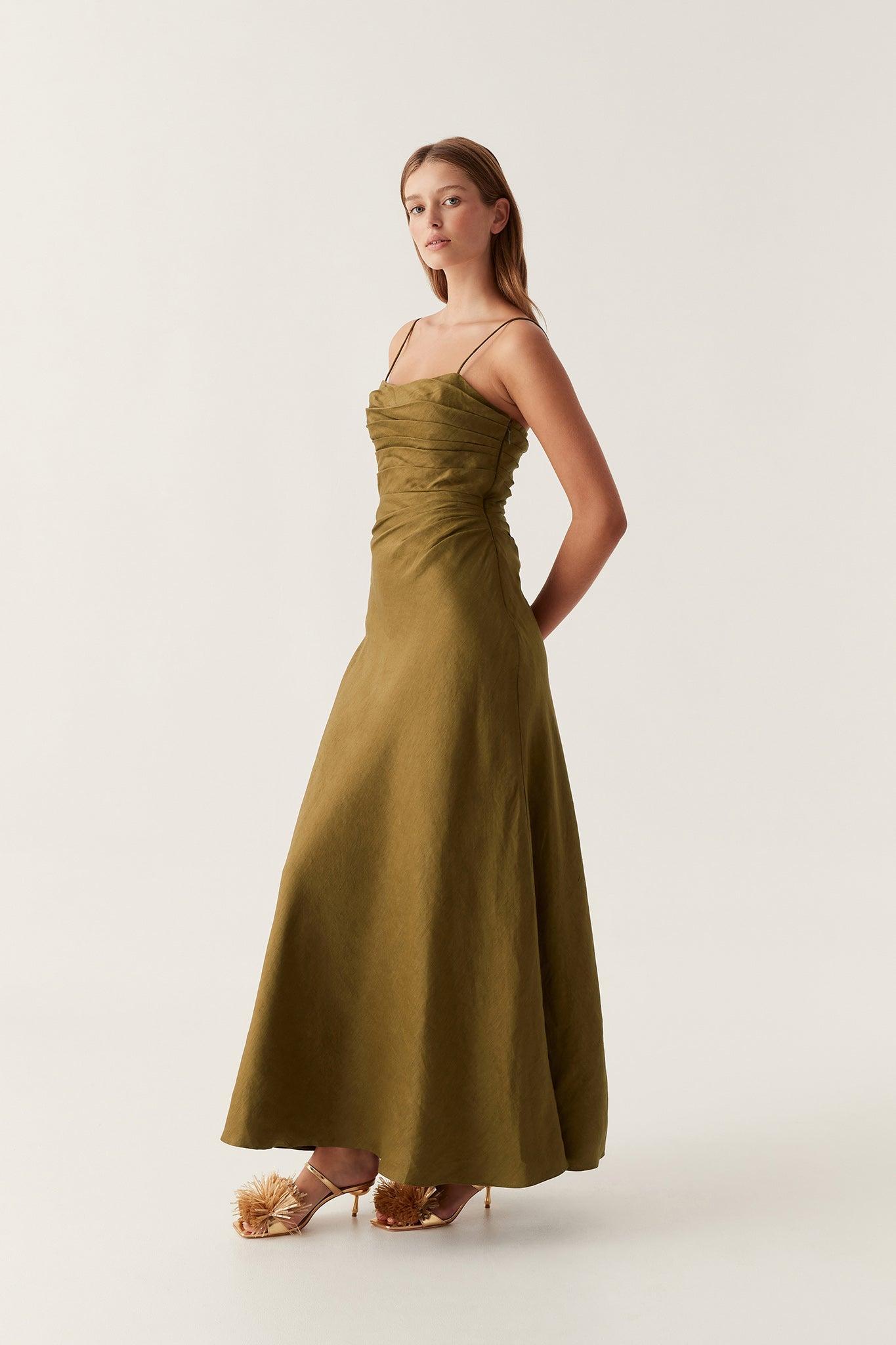 Clarice Draped Maxi Dress Product Image