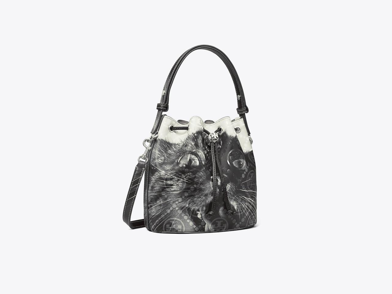 T Monogram Cat Print Bucket Bag Product Image