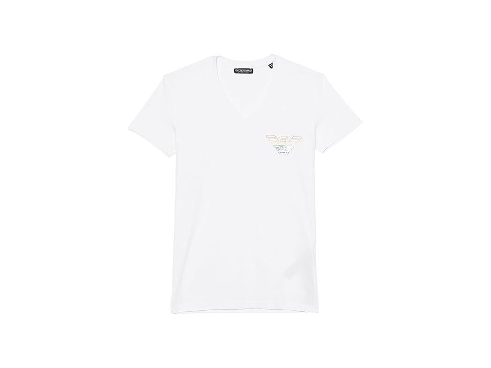 Emporio Armani Rainbow Logo T-Shirt Men's Clothing Product Image