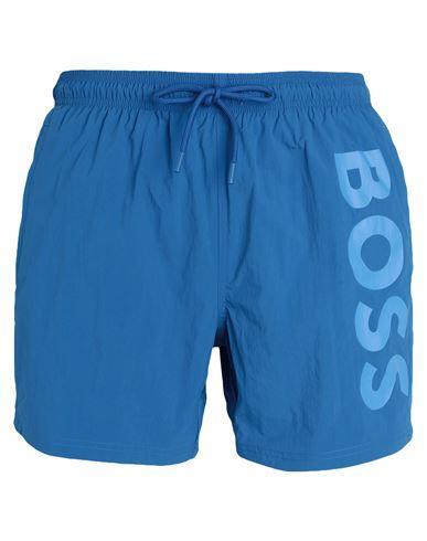 HUGO BOSS Boss Man Swim Trunks Blue Size Xl Recycled Polyamide Product Image