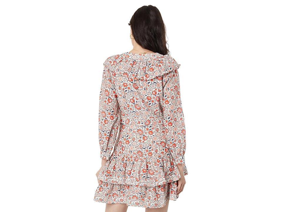 vineyard vines Ivy Floral Long Sleeve Cotton & Silk Dress Product Image