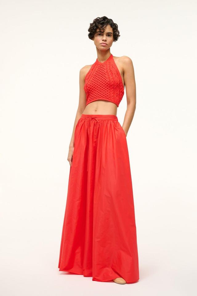 MAXI EDEN SKIRT | RED ROSE Product Image