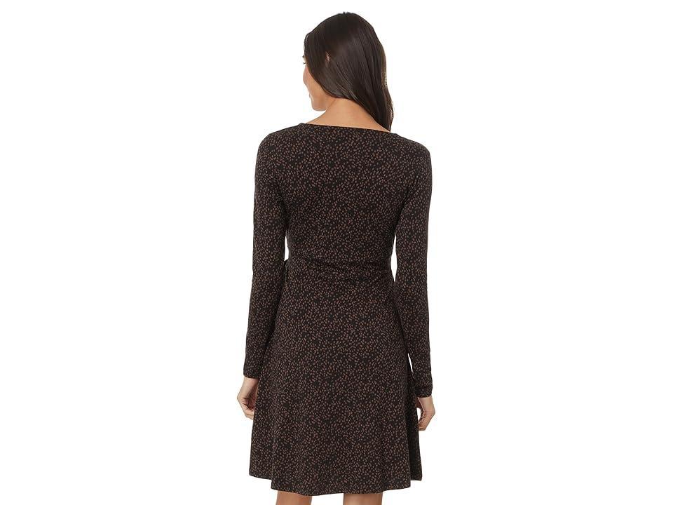 Toad&Co Cue Wrap Long Sleeve Dress Dot Print) Women's Dress Product Image