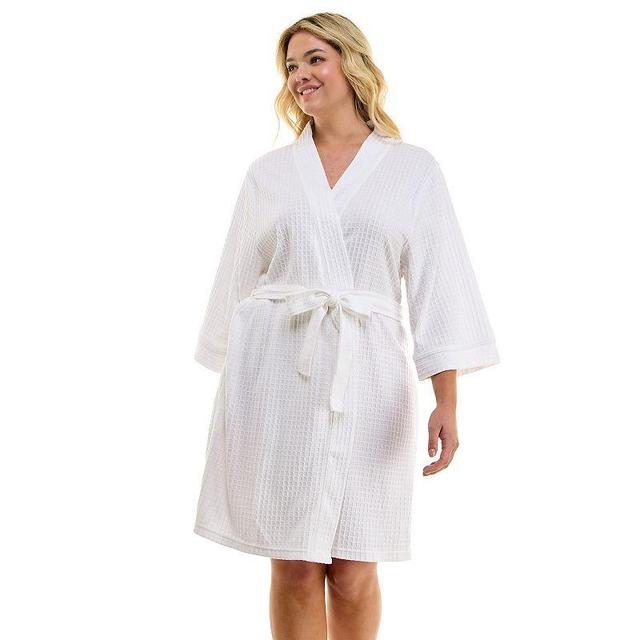 Plus Size Croft & Barrow Kimono Robe, Womens Brt Blue Product Image