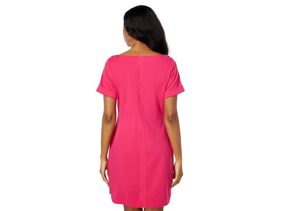 Tommy Bahama Veranda Short Sleeve Short Dress (Pink Ruffle) Women's Clothing product image