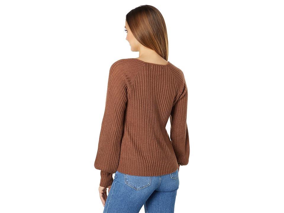 Saltwater Luxe Rickie Long Sleeve Scoop Neck Sweater (Spice) Women's Clothing Product Image