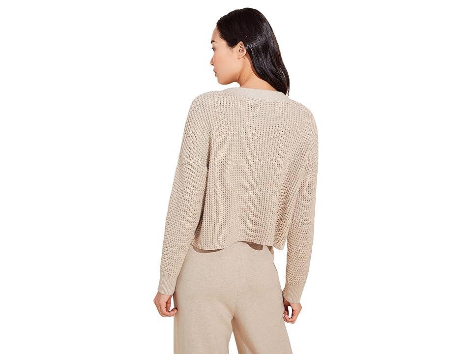 Eberjey Recycled Sweater - The Cropped Cardigan (Oat) Women's Sweater Product Image