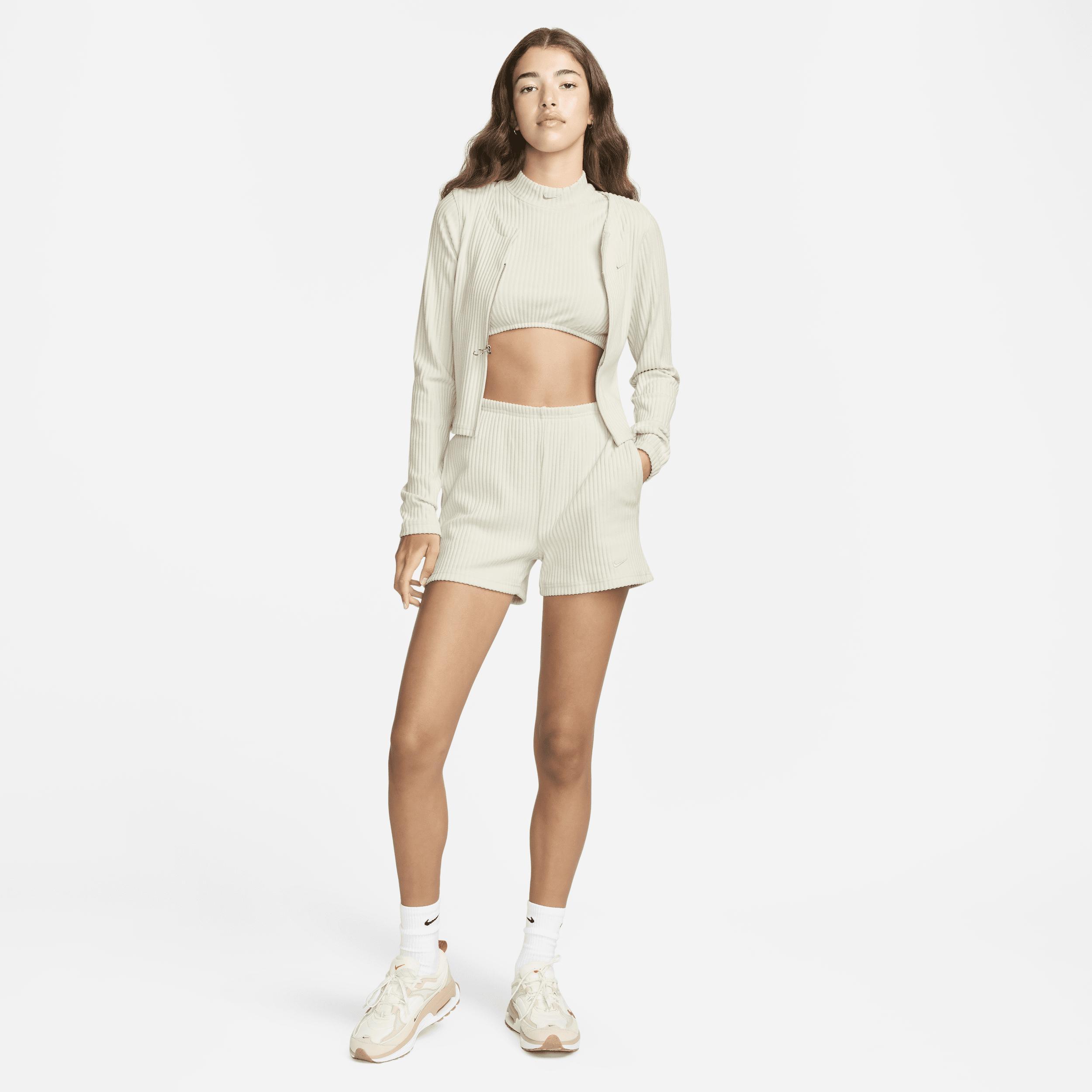 Nike Womens Sportswear Chill Knit High-Waisted 3 Ribbed Shorts product image