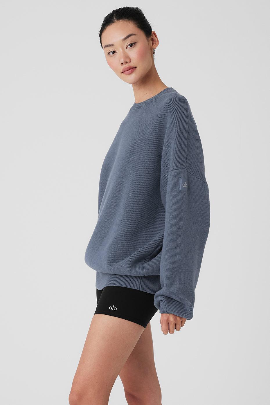 Scholar Crew Neck Sweater - Bluestone Product Image