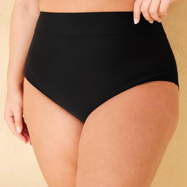 Womens High Waist Tummy Control Full Coverage Bikini Bottom - Shade & Shore Product Image