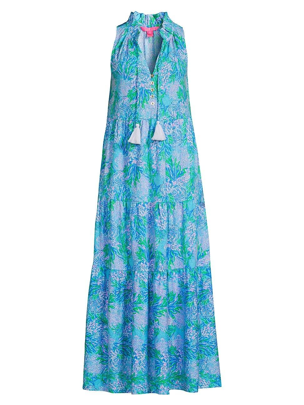 Womens Malone Floral Cotton Maxi Dress Product Image