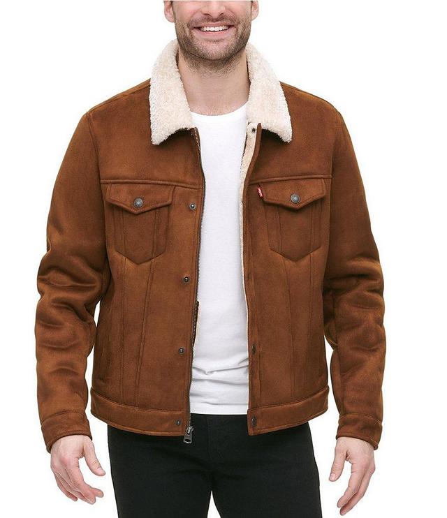 Levi's® Sherpa Faux Shearling Zip Front Trucker Jacket Product Image