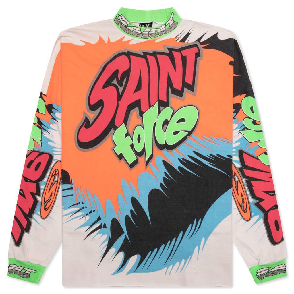 Saint Racing L/S Tee - White Male Product Image