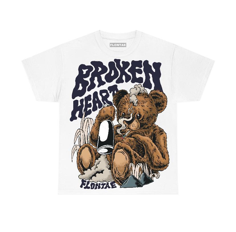 Midnight Navy 1s Flontae T-Shirt Broken Heart Graphic Product Image