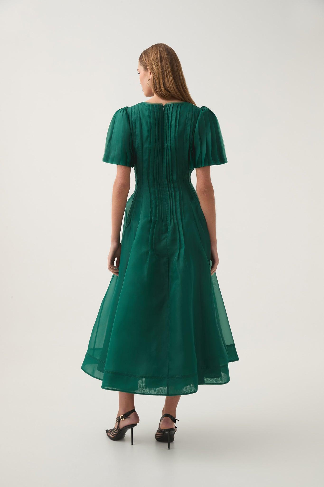 Nova Pleated Midi Dress Product Image