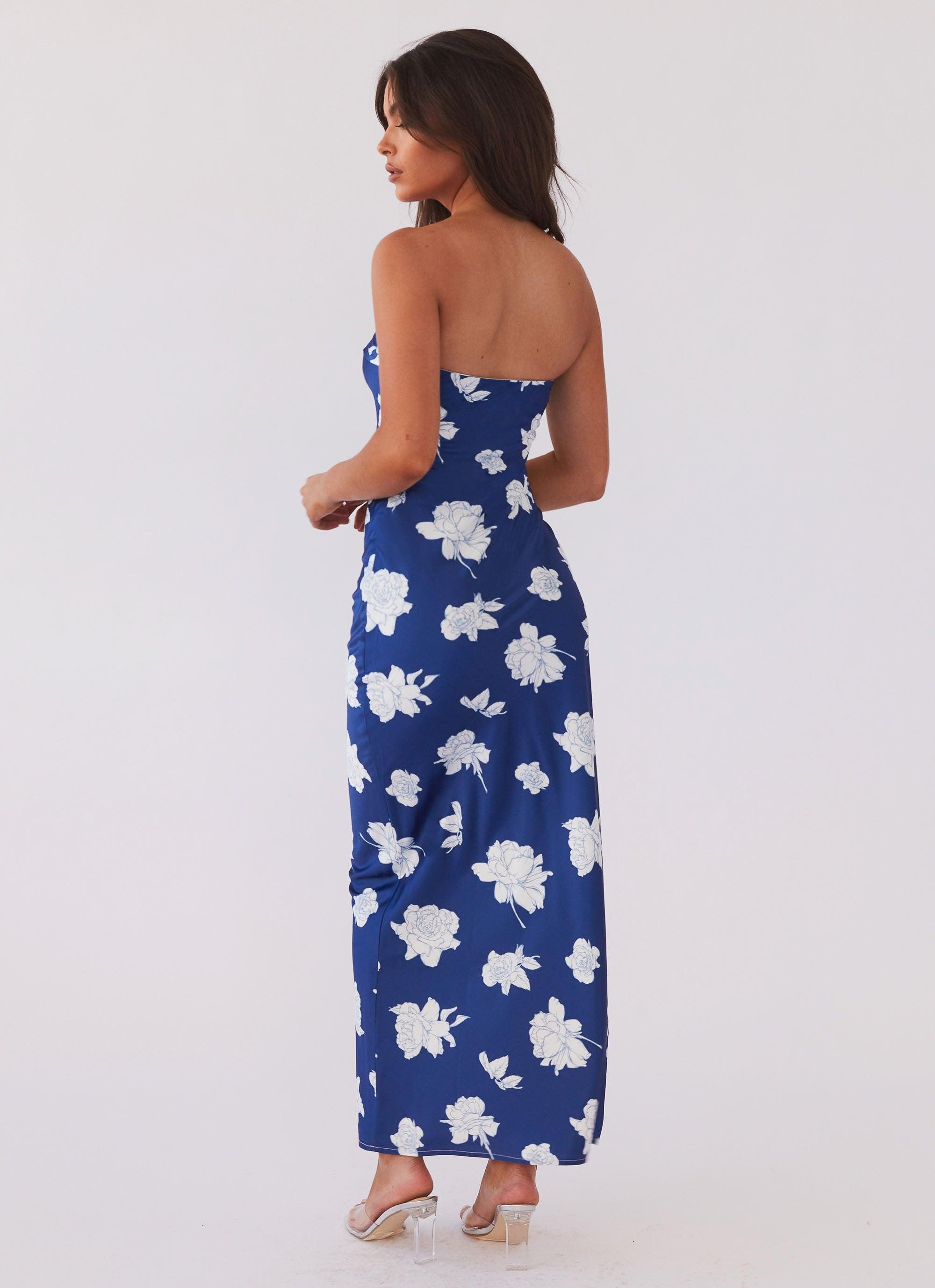 What I Want Maxi Dress - Navy Flora Product Image