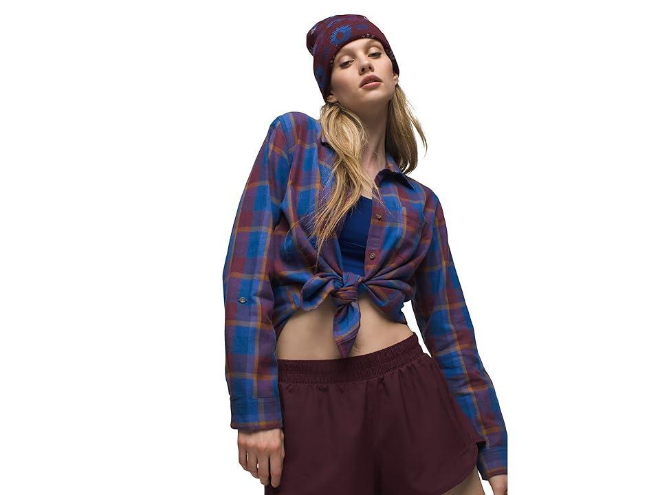 Prana Alfie Flannel (Rich Sapphire) Women's Clothing Product Image