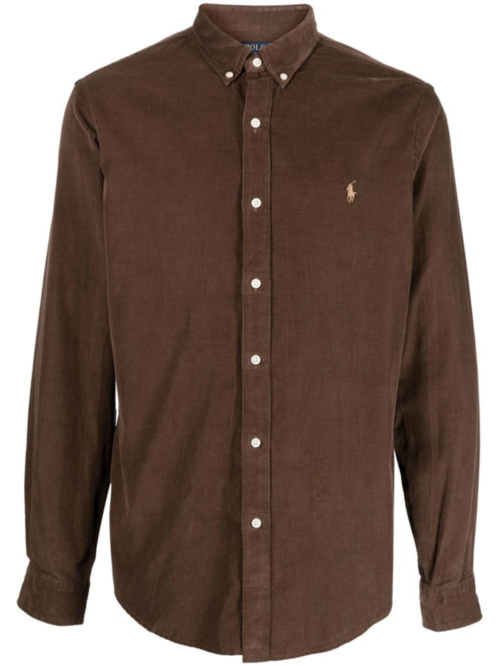 POLO RALPH LAUREN Polo Pony Corduroy Shirt In Braun Product Image