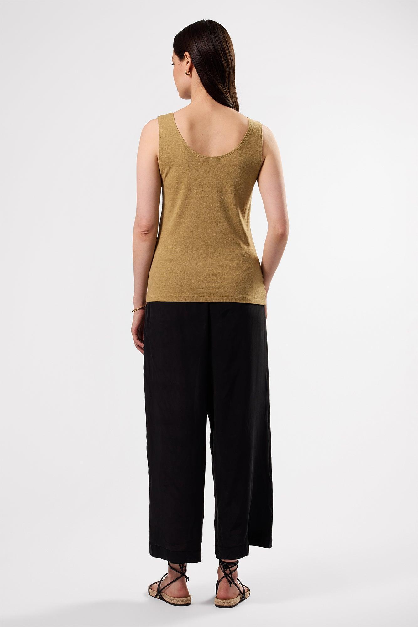 Clarisse Silk Knit Tank - Elm Product Image