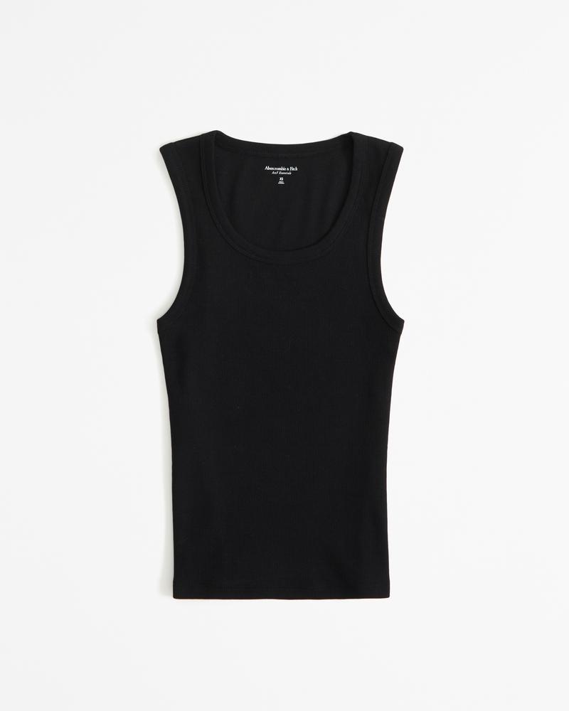 Essential Tuckable High Scoopneck Rib Tank Product Image