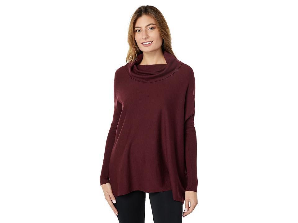 Smartwool Edgewood Poncho Sweater (Black Cherry) Women's Clothing Product Image