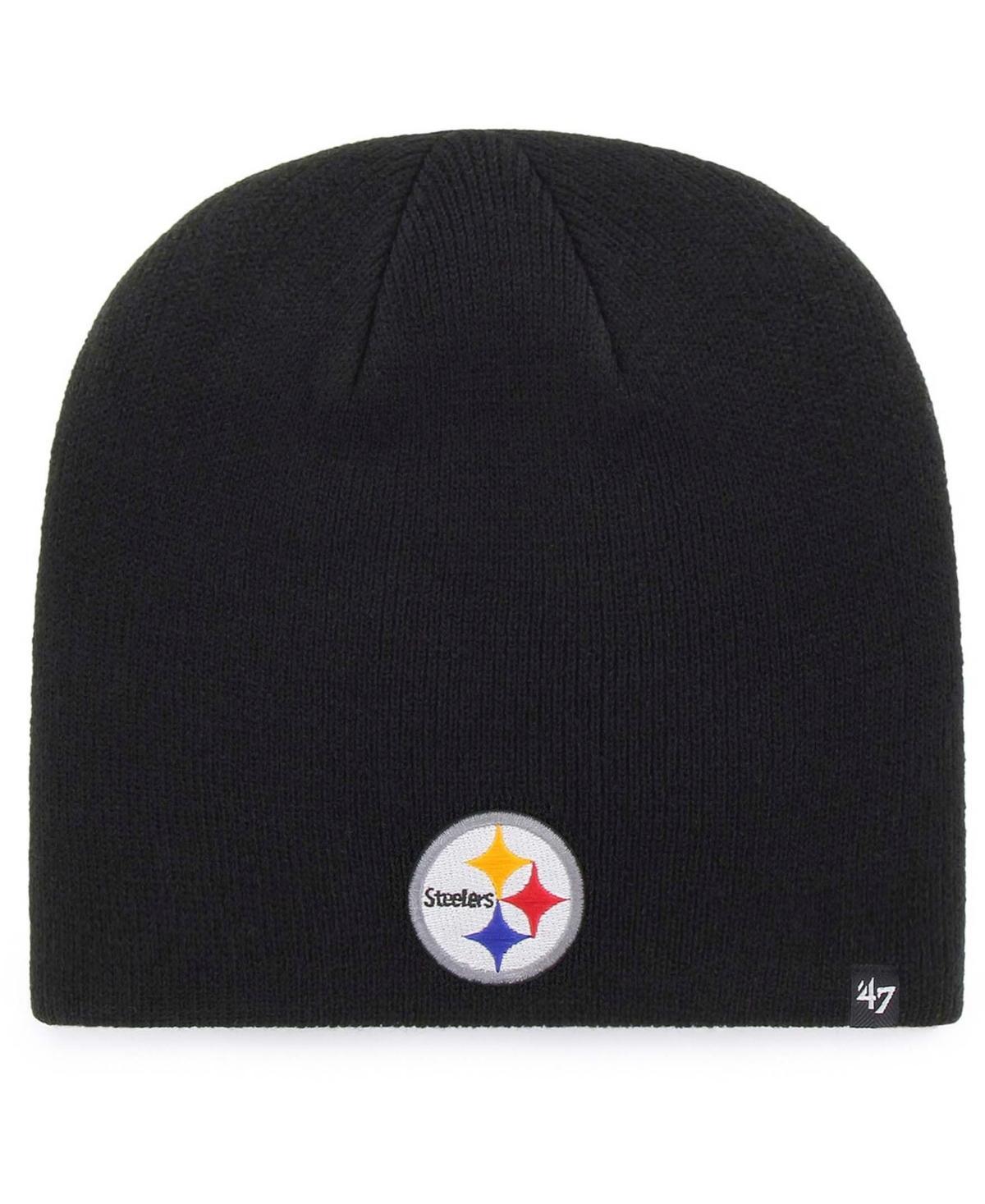 Mens Black Pittsburgh Steelers Primary Logo Knit Beanie Product Image