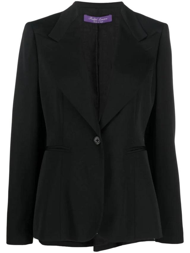 POLO RALPH LAUREN Single-breasted Fitted Blazer In Black Product Image